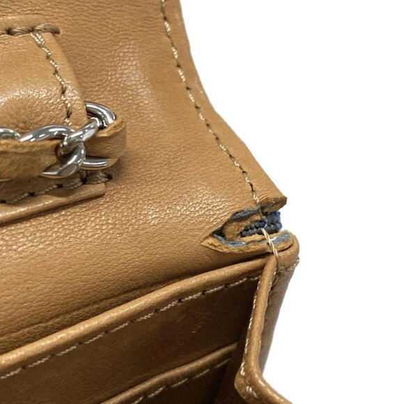 Auth CHANEL Matelasse Blue Light Brown Denim Lambskin Other Style Wallet - Picture 12 of 13